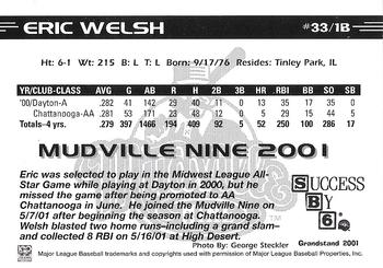 2001 Grandstand Mudville Nine #29 Eric Welsh Back