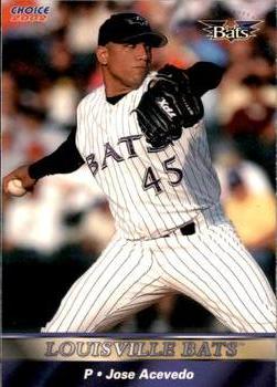 2002 Choice Louisville Bats #01 Jose Acevedo Front