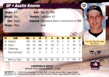 2002 Choice Louisville Bats #03 Austin Kearns Back