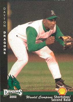 2002 MultiAd Dayton Dragons #4 Wandel Campana Front