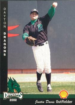 2002 MultiAd Dayton Dragons #9 Justin Davis Front