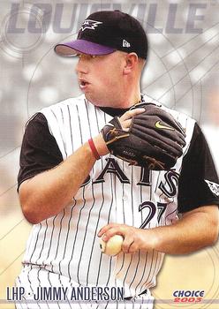 2003 Choice Louisville Bats #03 Jimmy Anderson Front