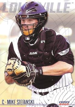 2003 Choice Louisville Bats #28 Mike Stefanski Front