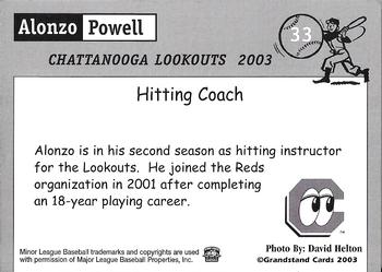 2003 Grandstand Chattanooga Lookouts #NNO Alonzo Powell Back