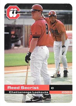 2003 Grandstand Chattanooga Lookouts #NNO Reed Secrist Front