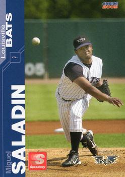2005 Choice Louisville Bats #23 Miguel Saladin Front