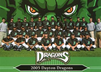 2005 MultiAd Dayton Dragons #34 Team Card Front