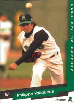 2006 MultiAd Dayton Dragons #23 Philippe Valiquette Front