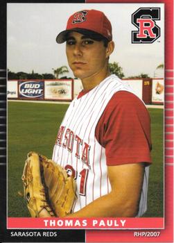 2007 Grandstand Sarasota Reds #NNO Thomas Pauly Front