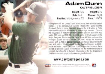 2009 Choice Dayton Dragons Greats #4 Adam Dunn Back