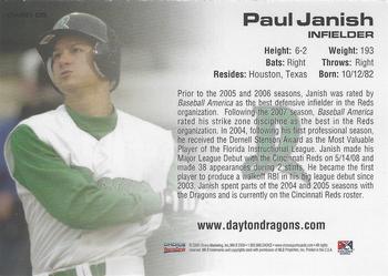 2009 Choice Dayton Dragons Greats #5 Paul Janish Back