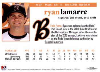 2011 Grandstand Bakersfield Blaze #NNO Ryan LaMarre Back