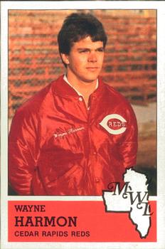 1983 Fritsch Cedar Rapids Reds #6 Wayne Harmon Front