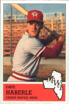 1983 Fritsch Cedar Rapids Reds #11 Dave Haberle Front