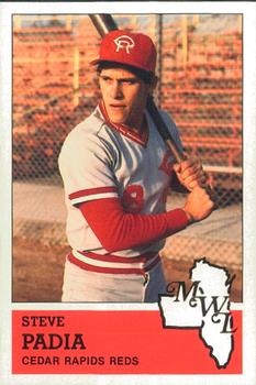 1983 Fritsch Cedar Rapids Reds #25 Steve Padia Front