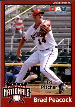 2010 DAV Minor / Independent / Summer Leagues #107 Brad Peacock Front