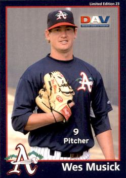 2010 DAV Minor / Independent / Summer Leagues #23 Wes Musick Front