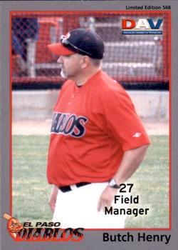 2010 DAV Minor / Independent / Summer Leagues #568 Butch Henry Front