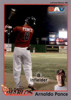 2010 DAV Minor / Independent / Summer Leagues #581 Arnoldo Ponce Front