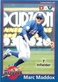 2010 DAV Minor / Independent / Summer Leagues #467 Marc Maddox Front