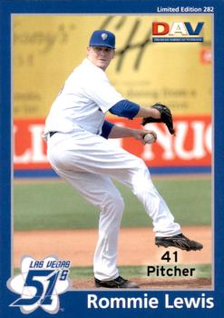2010 DAV Minor / Independent / Summer Leagues #282 Rommie Lewis Front