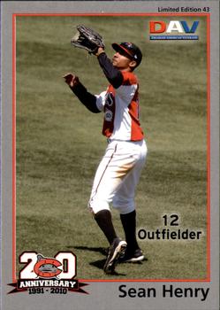 2010 DAV Minor / Independent / Summer Leagues #43 Sean Henry Front