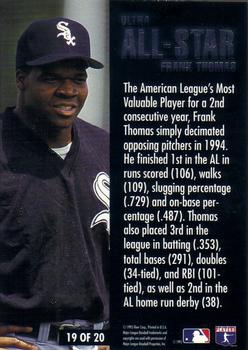 1995 Ultra - All-Stars #19 Frank Thomas Back