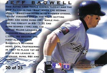 1995 Ultra - Award Winners #20 Jeff Bagwell Back