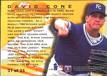 1995 Ultra - Award Winners #21 David Cone Back
