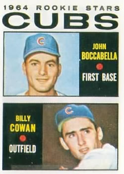 1964 Topps #192 Cubs 1964 Rookie Stars (John Boccabella / Billy Cowan) Front