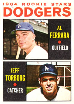 1964 Topps #337 Dodgers 1964 Rookie Stars (Al Ferrara / Jeff Torborg) Front