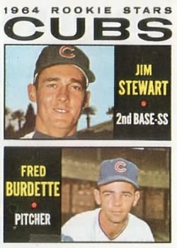 1964 Topps #408 Cubs 1964 Rookie Stars (Jim Stewart / Fred Burdette) Front