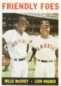 1964 Topps #41 Friendly Foes (Willie McCovey / Leon Wagner) Front