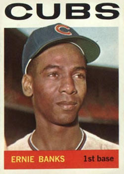 1964 Topps #55 Ernie Banks Front