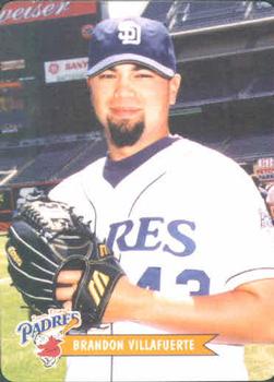 2003 Keebler San Diego Padres SGA #13 Brandon Villafuerte Front