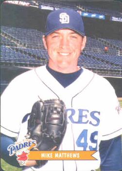 2003 Keebler San Diego Padres SGA #22 Mike Matthews Front