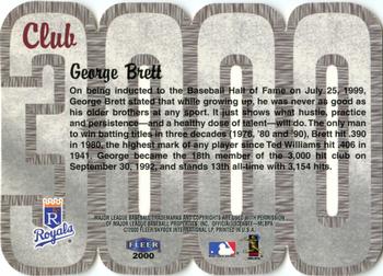 2000 Fleer Tradition - Club 3000: George Brett / Rod Carew / Robin Yount #NNO George Brett Back