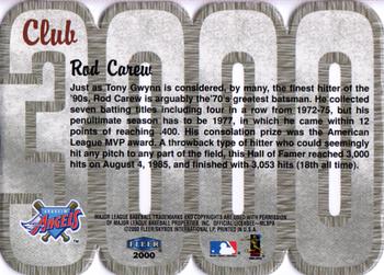 2000 Fleer Tradition - Club 3000: George Brett / Rod Carew / Robin Yount #NNO Rod Carew Back