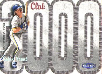 2000 Fleer Tradition - Club 3000: George Brett / Rod Carew / Robin Yount #NNO Robin Yount Front