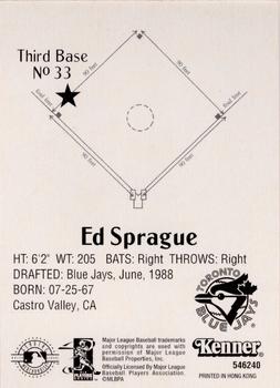 1998 Kenner Starting Lineup Cards #NNO Ed Sprague Back