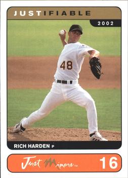 2002-03 Justifiable #16 Rich Harden Front