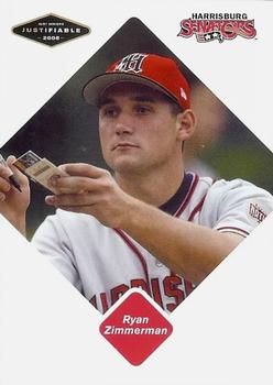 2005 Justifiable #90 Ryan Zimmerman Front