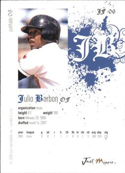 2008 Justifiable #JF-06 Julio Borbon Back