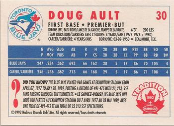 1992 Nabisco Canada Tradition #30 Doug Ault Back