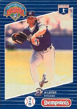 1993 Dempster's Toronto Blue Jays #18 Al Leiter Front
