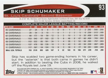 2012 Topps #93 Skip Schumaker Back