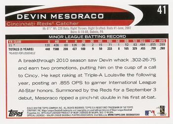 2012 Topps #41 Devin Mesoraco Back