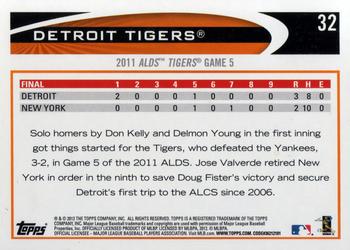 2012 Topps #32 Detroit Tigers Back