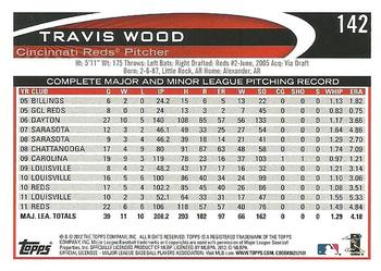 2012 Topps #142 Travis Wood Back