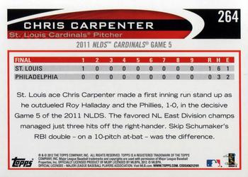 2012 Topps #264 Chris Carpenter Back